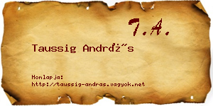 Taussig András névjegykártya